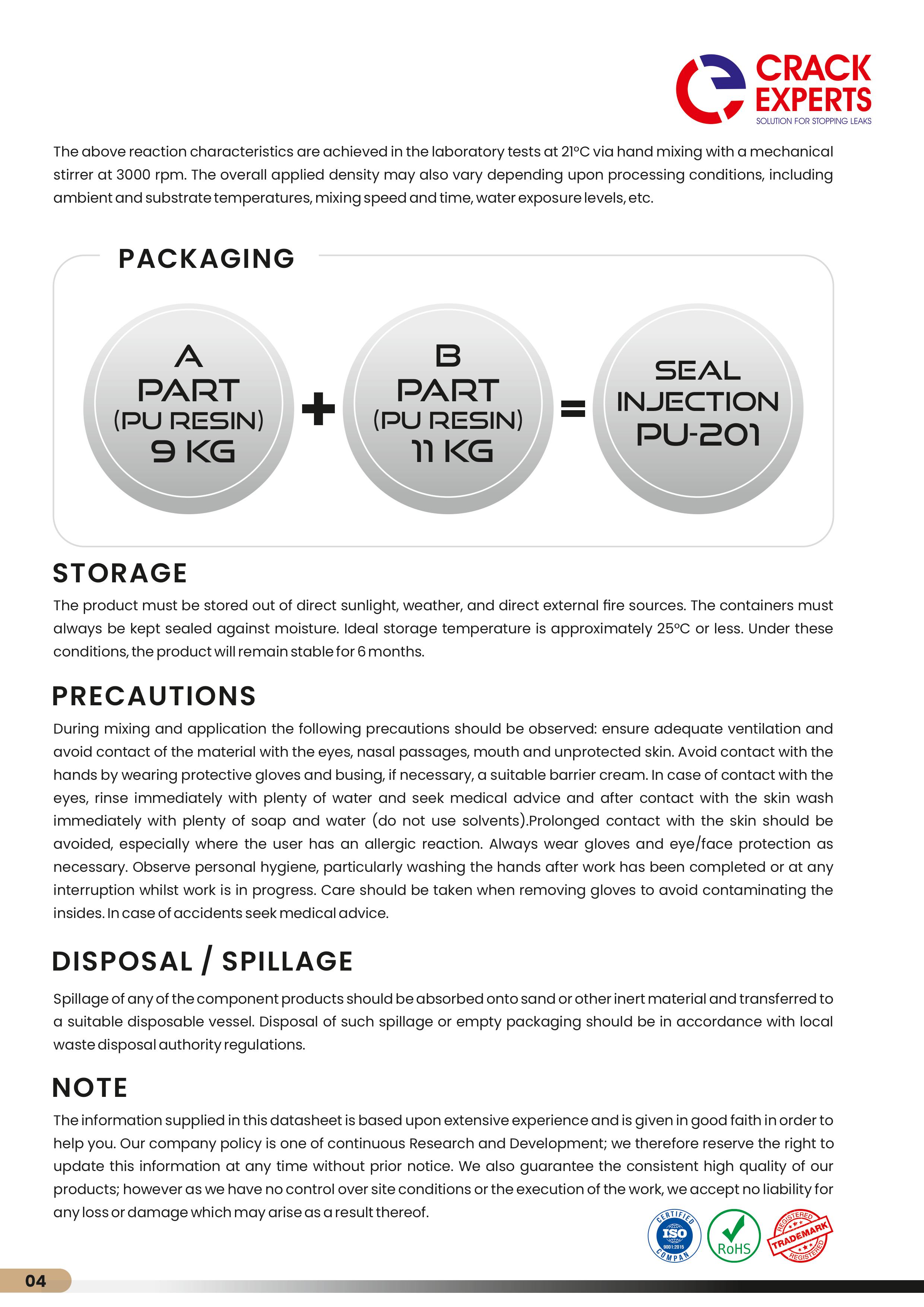 Seal Injection PU-201 - detail 4